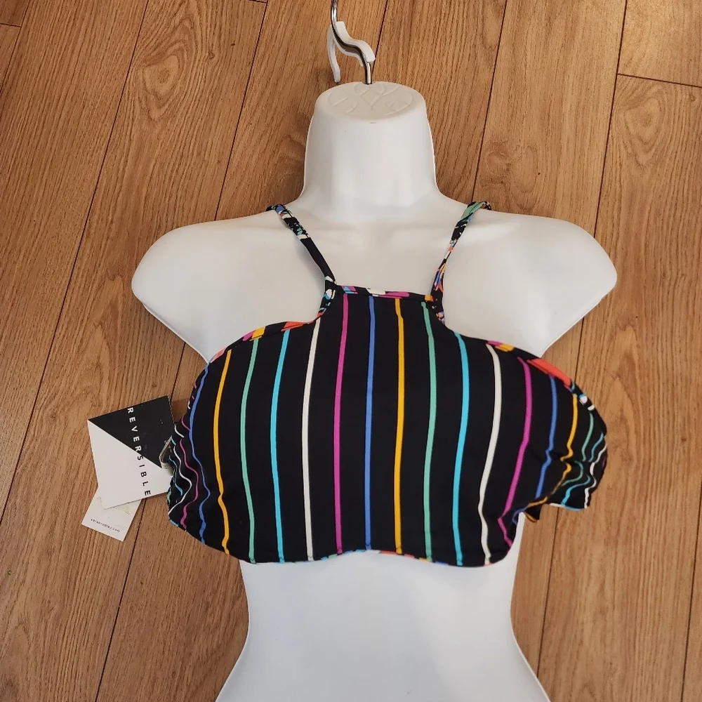 NWT Vera Bradley Reversible Bikini Top- Large